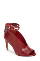 Women's 1. State Sall Ankle Strap Open Toe Pump .5 M - Red