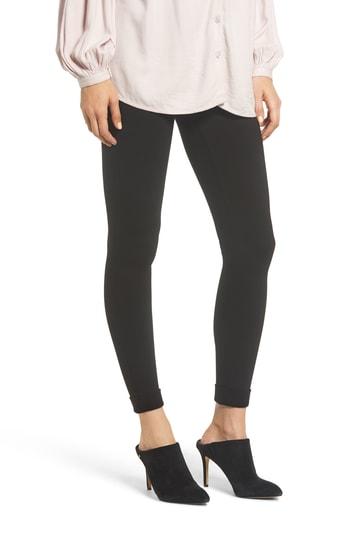 Women's Hue High Waist Brushed Ponte Leggings - Black