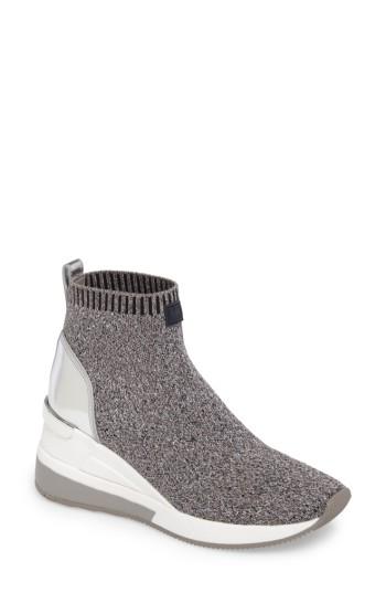 Women's Michael Michael Kors Skyler Knit Bootie .5 M - Grey