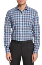 Men's Culturata Slim Fit Check Sport Shirt, Size - Blue