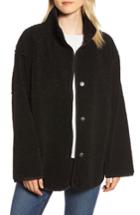 Women's Velvet By Graham & Spencer Reversible Lux Sherpa Faux Shearling Coat - Black