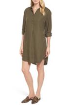 Women's Caslon Linen Shirt Dress - Green