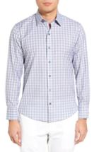 Men's Zachary Prell Cristiano Trim Fit Plaid Sport Shirt - Grey