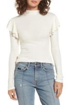Women's Bp. Ruffle Shoulder Tee - Ivory