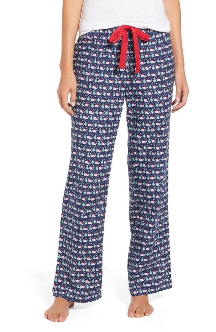 Women's Vineyard Vines Santa Whale Lounge Pants - Blue