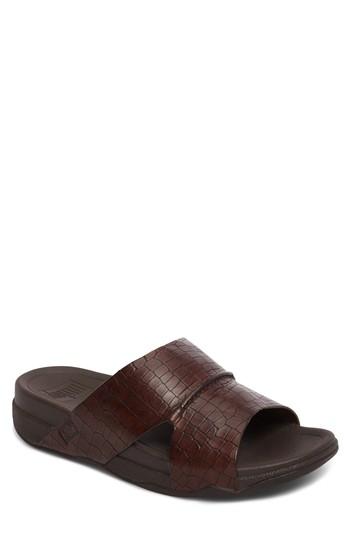 Men's Fitflop Bando Slide Sandal M - Brown