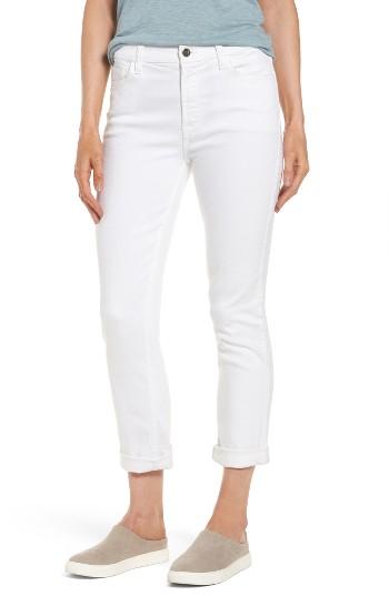 Women's Jen7 Stretch Straight Leg Crop Jeans - White