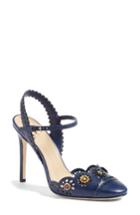 Women's Tory Burch Marguerite Embellished Slingback Pump M - Blue
