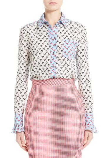 Women's Altuzarra Cherry Print Silk Blouse