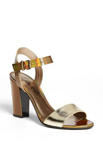 Lanvin Chunky Heel Sandal Bronze