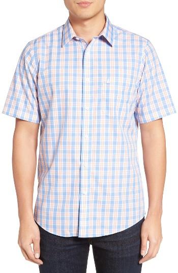 Men's Nordstrom Men's Shop Smartcare(tm) Plaid Sport Shirt - Blue