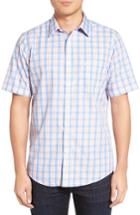 Men's Nordstrom Men's Shop Smartcare(tm) Plaid Sport Shirt - Blue