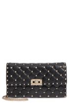 Valentino Garavani Rockstud Matelasse Quilted Leather Shoulder Bag - Grey