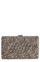 Nordstrom Floral Medallion Beaded Minaudiere - Metallic