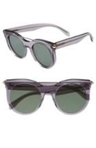 Women's Alexander Mcqueen 52mm Cat Eye Sunglasses - Grey