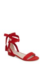 Women's Kenneth Cole New York Valen Tassel Lace-up Sandal .5 M - Red