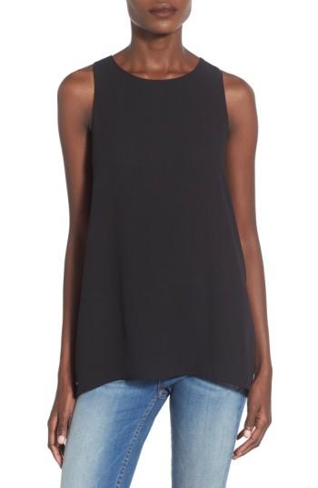 Women's Lush Side Slit Tank, Size - Black