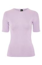 Women's Topshop By Boutique Ribbed Tee Us (fits Like 0) - Purple