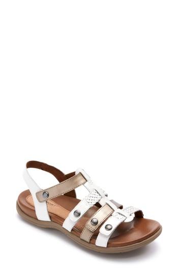 Women's Rockport Cobb Hill Rubey T-strap Sandal M - White