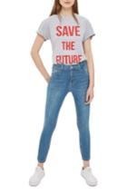 Petite Women's Topshop Jamie High Waist Crop Skinny Jeans 28 - Blue