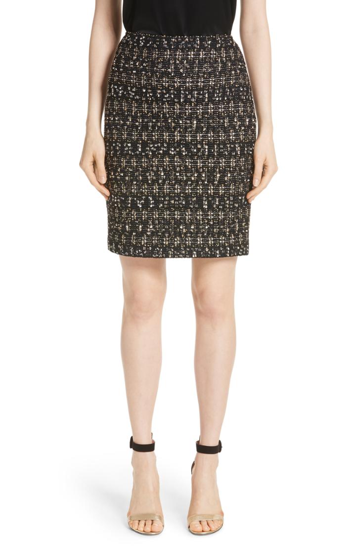 Women's St. John Collection Gilded Eyelash Knit Skirt