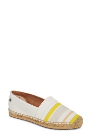 Women's Ugg Reneda Stripe Espadrille Flat M - White