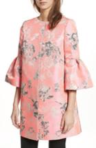 Women's Helene Berman Trumpet Sleeve Satin Brocade Jacket - Pink