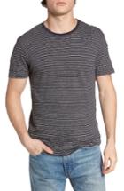 Men's Woolrich John Rich Stripe Cotton & Linen T-shirt - Blue