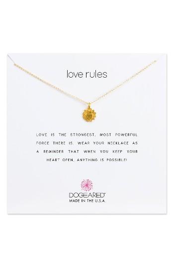 Women's Dogeared Love Rules Pendant Necklace