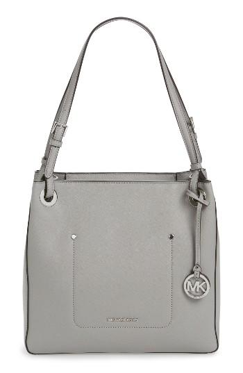 Michael Michael Kors Medium Walsh Leather Tote - Grey