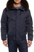 Men's Andrew Marc Quilted Down Jacket With Zip Out Bib - Blue