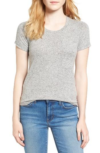 Women's Mcguire 'bonfire' Brushed Hacci Double Pocket Tee - Grey