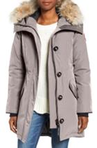 Women's Canada Goose Rossclair Genuine Coyote Fur Trim Down Parka (14-16) - Beige