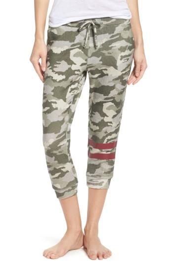 Women's Chaser Camo Crop Lounge Pants - Green