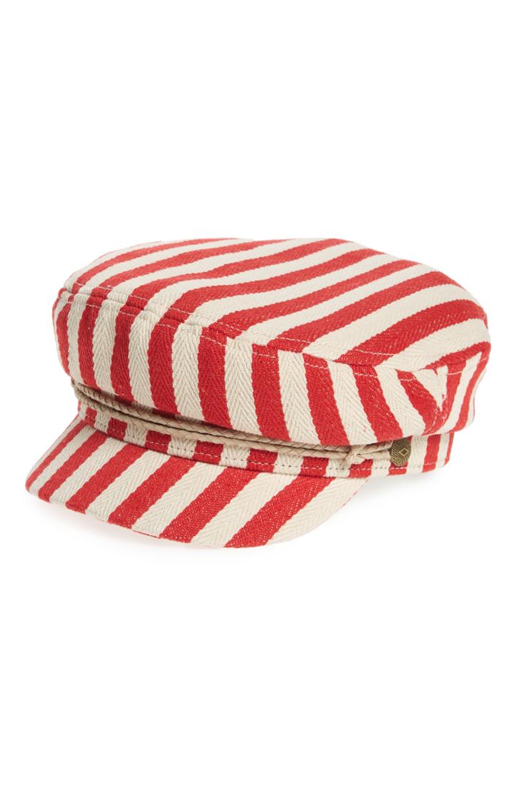 Women's Brixton Fiddler Stripe Baker Boy Cap -