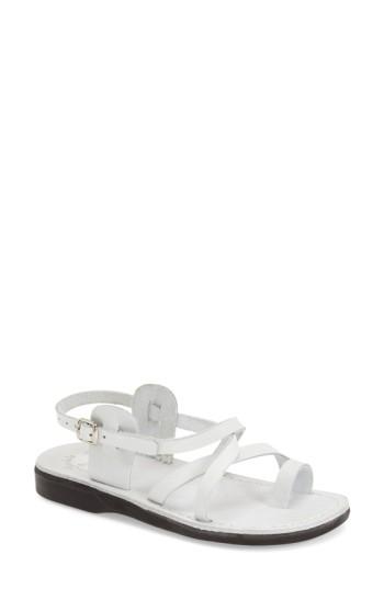 Women's Jerusalem Sandals 'the Good Shepard' Strappy Sandal Us / 41eu - White