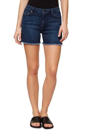 Women's Sanctuary Frayed Hem Side Slit Denim Shorts