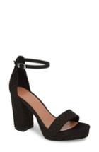 Women's Topshop Sloane Woven Platform Sandal .5us / 39eu - Black
