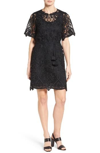 Women's Kobi Halperin Teri Tie Waist Lace Sheath Dress