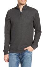 Men's Vintage 1946 Regular Fit Ribbed Quarter Zip Shirt, Size - Grey