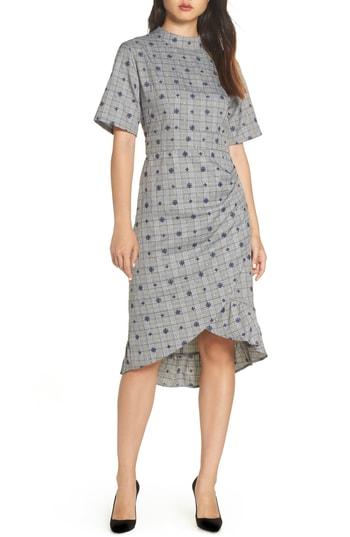 Women's Lenon Draped-side Sheath Dress - Grey