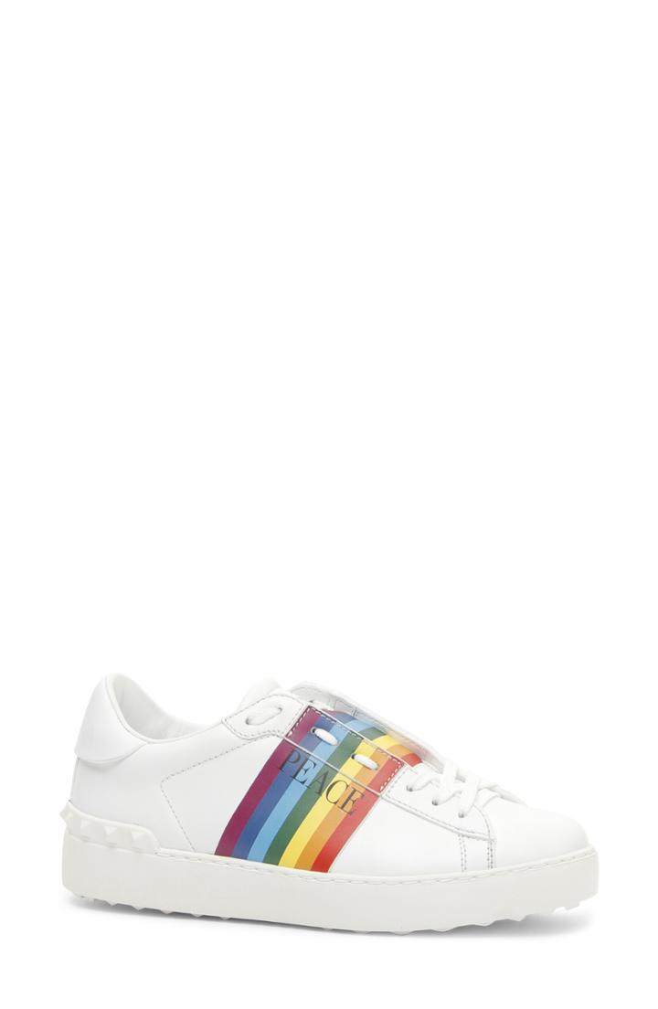 Women's Valentino Garavani Rainbow Peace Sneaker Us / 36eu - White