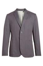 Men's Ted Baker London Cliford Trim Fit Stretch Cotton Blazer (s) - Grey