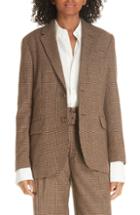 Women's Polo Ralph Lauren Houndstooth Check Wool Blend Blazer