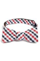 Men's 1901 'bloomquist' Check Silk Blend Bow Tie, Size - Red