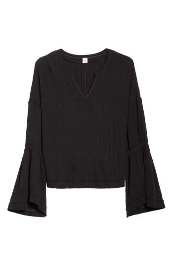 Women's Free People Dahlia Thermal Top - Black