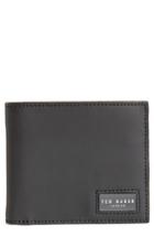 Men's Ted Baker London Rubber Leather Wallet - Black