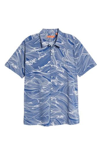 Men's Tori Richard 'ocean's 11' Classic Fit Cotton Lawn Sport Shirt - Blue