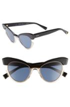 Women's Max Mara 49mm Gradient Lens Cat Eye Sunglasses - Black Crystal