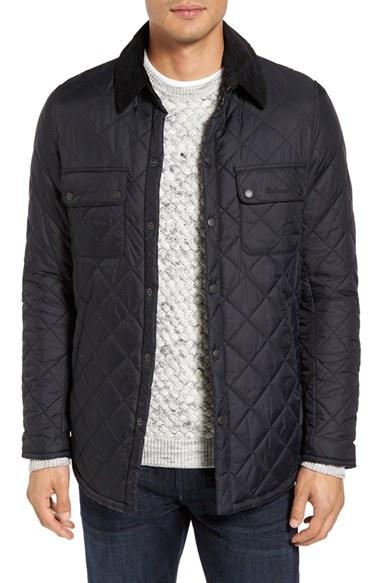 Men's Barbour 'akenside' Regular Fit Quilted Jacket, Size - Black